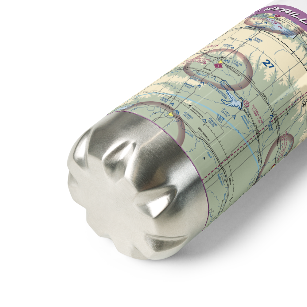 Wyrill Farming Airport (25KS) VFR Sectional Water Bottle 
