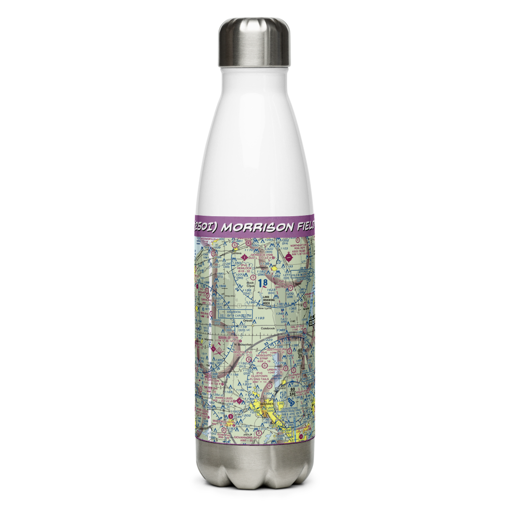 Morrison Field (25OI) VFR Sectional Water Bottle 
