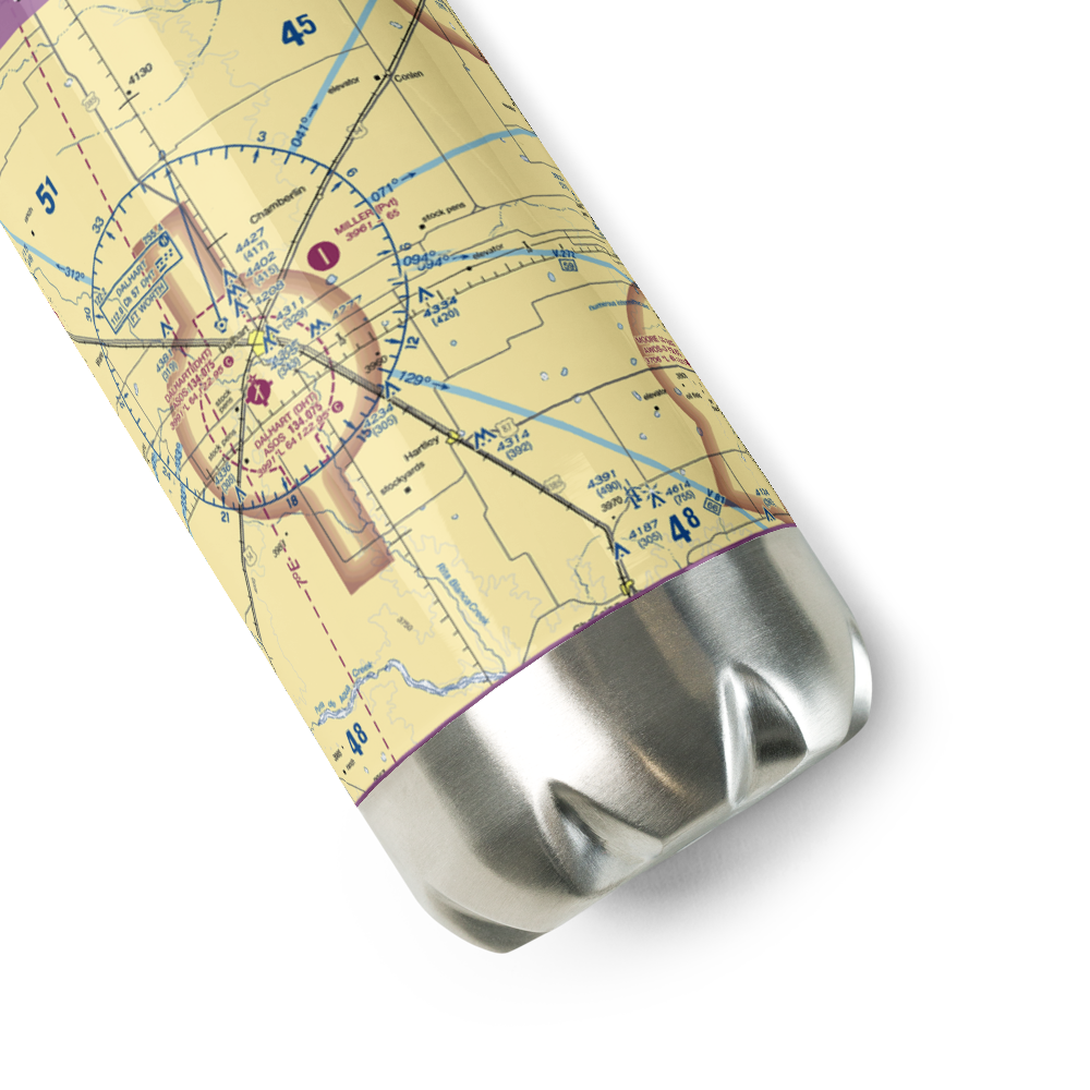 Miller Airfield (25TS) VFR Sectional Water Bottle 