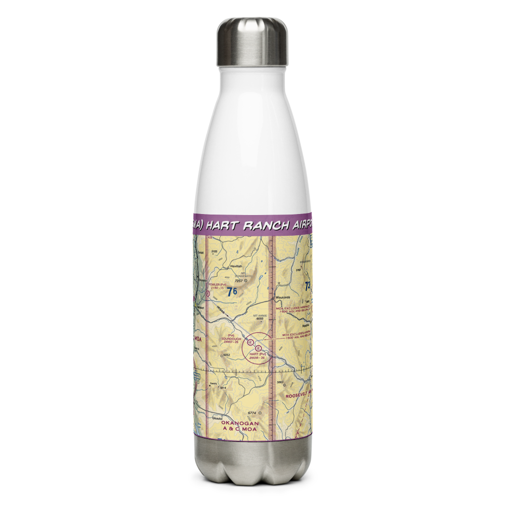 Hart Ranch Airport (25WA) VFR Sectional Water Bottle 