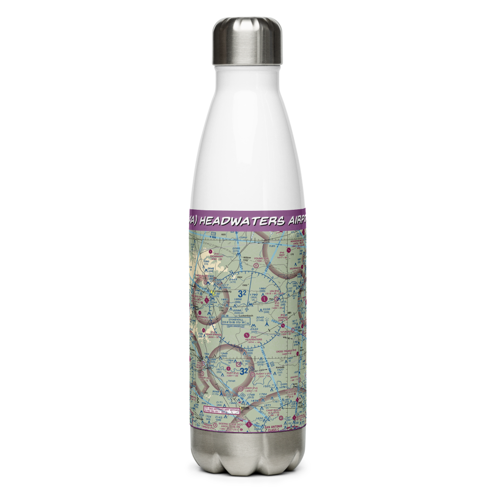 Headwaters Airport (25XA) VFR Sectional Water Bottle 