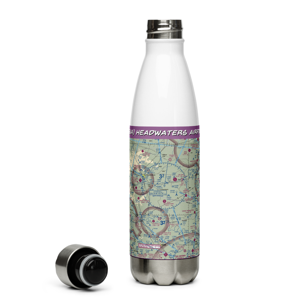 Headwaters Airport (25XA) VFR Sectional Water Bottle 
