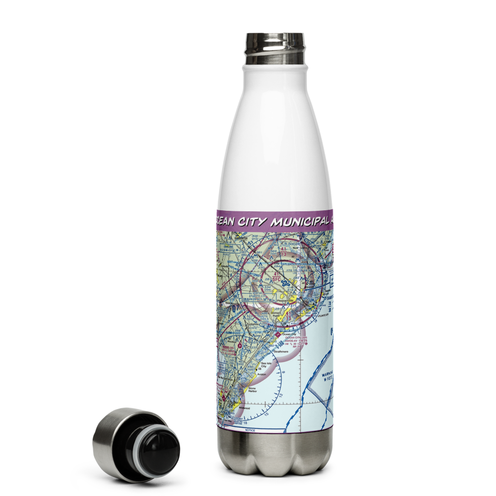 Ocean City Municipal Airport (26N) VFR Sectional Water Bottle 