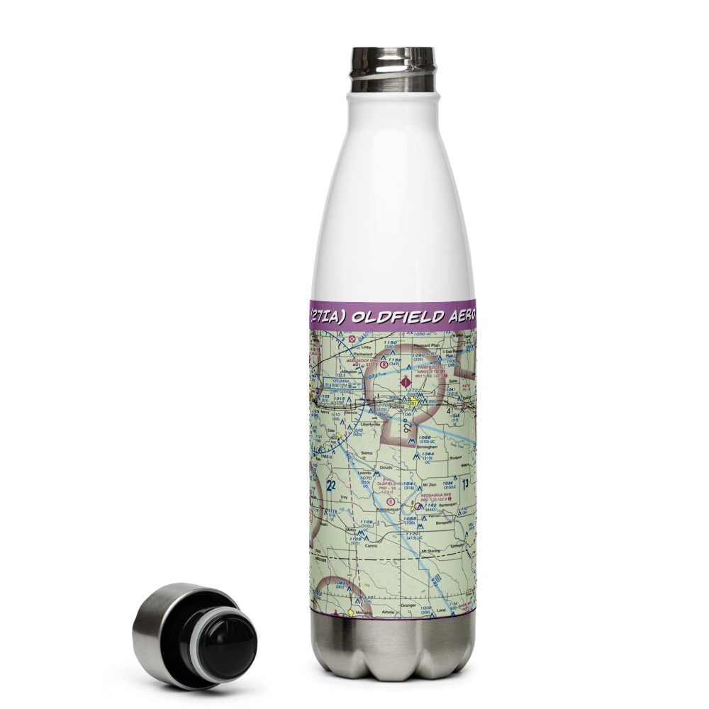 Oldfield Aero (27IA) VFR Sectional Water Bottle 