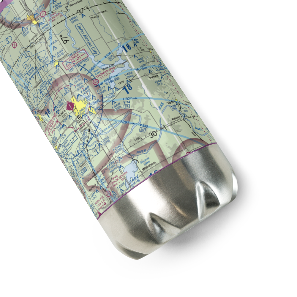 Thomas Landing Airport (27OK) VFR Sectional Water Bottle 