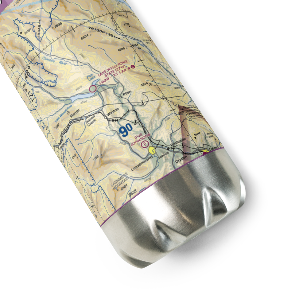 Lake Wenatchee State Airport (27W) VFR Sectional Water Bottle 
