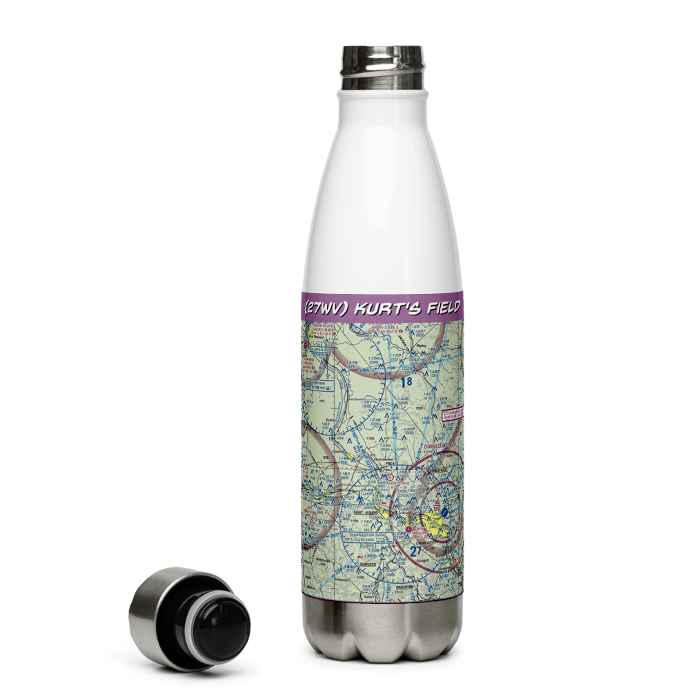 Kurt's Field (27WV) VFR Sectional Water Bottle 