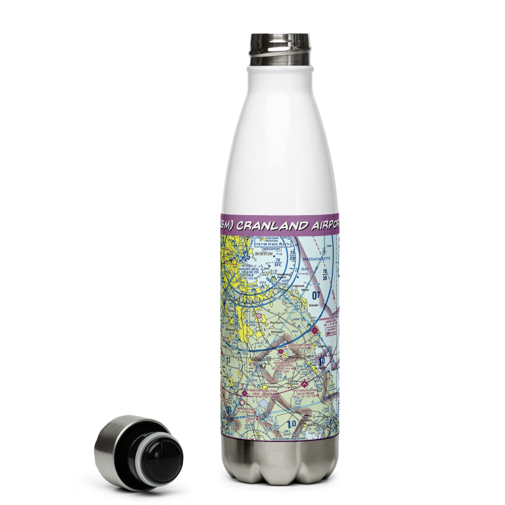 Cranland Airport (28M) VFR Sectional Water Bottle 