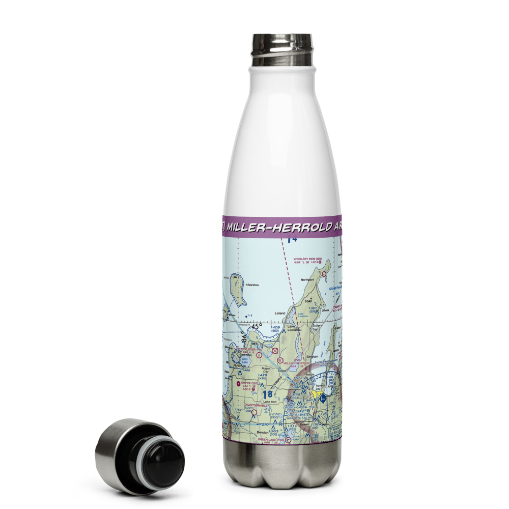 Miller-Herrold Airport (28MI) VFR Sectional Water Bottle 