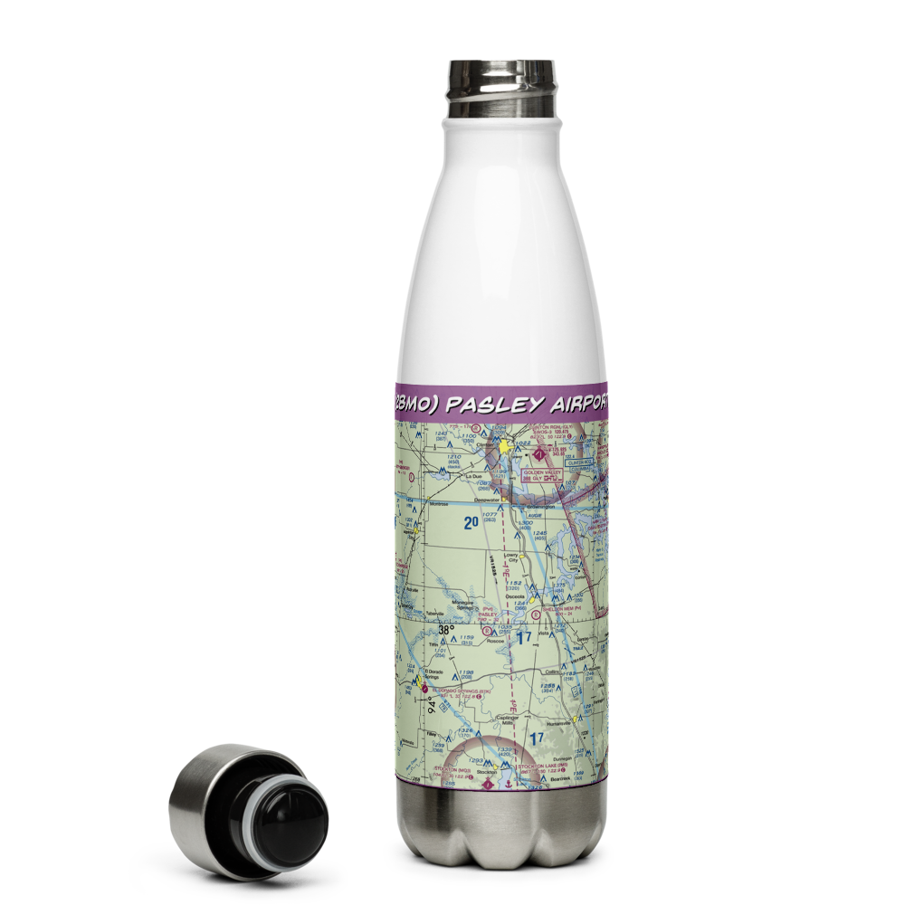 Pasley Airport (28MO) VFR Sectional Water Bottle 