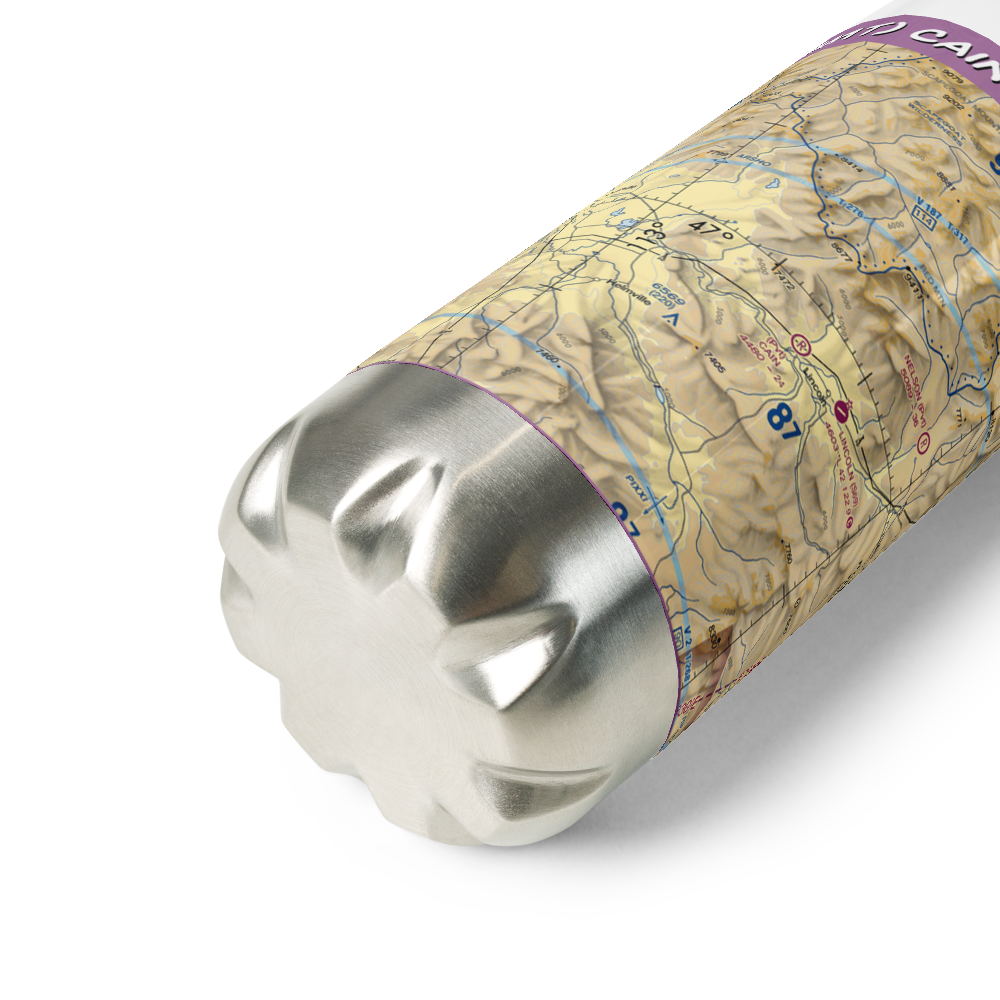 Cain Ranch Airport (28MT) VFR Sectional Water Bottle 