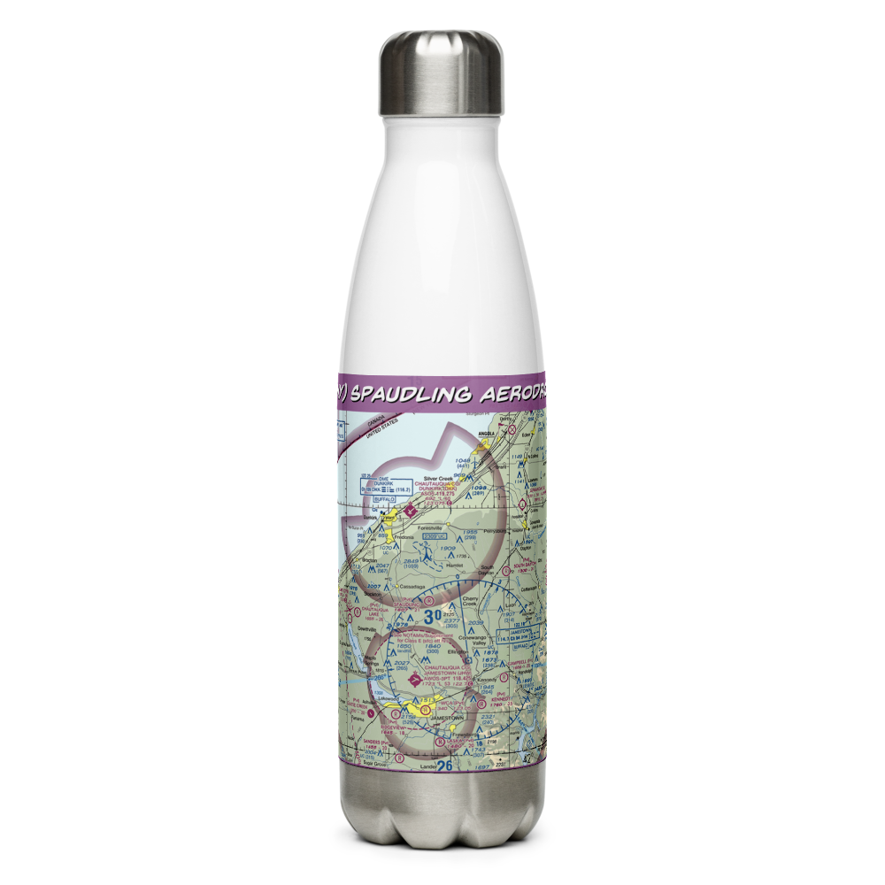 Spaudling Aerodrome (28NY) VFR Sectional Water Bottle 
