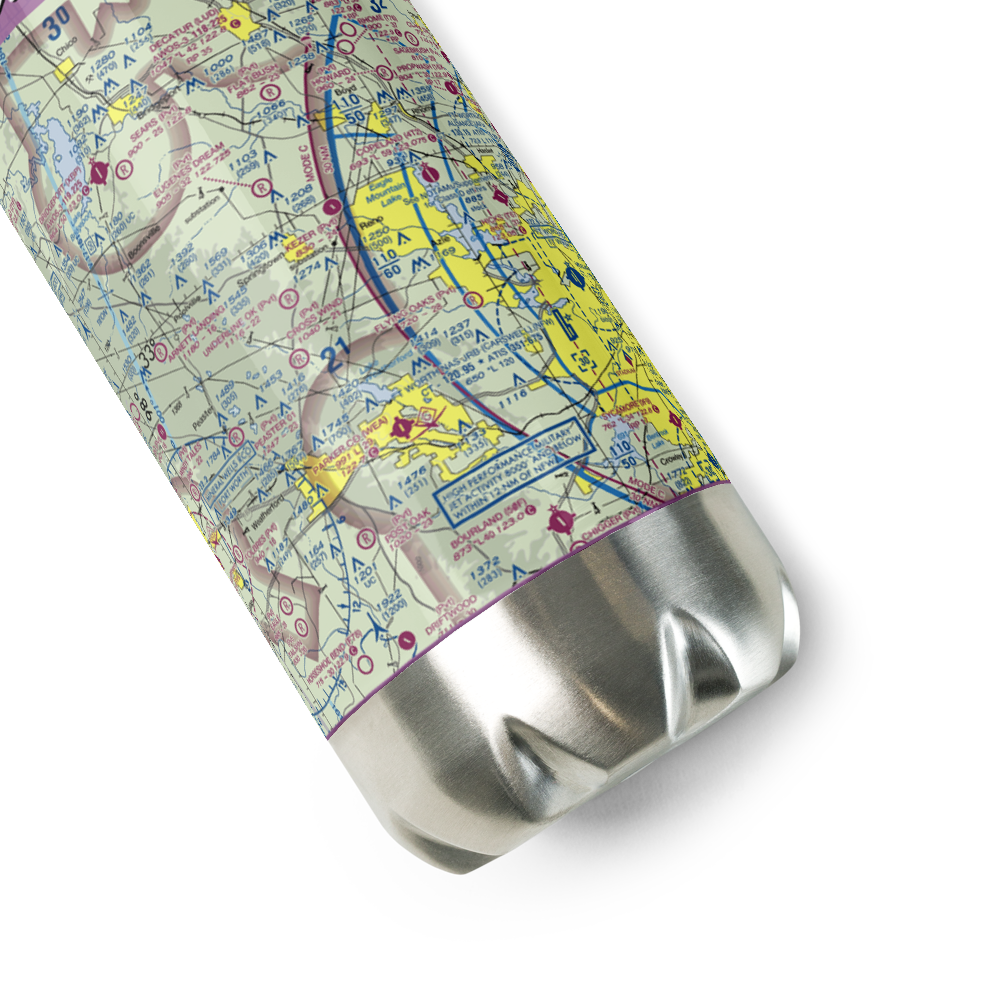 Boe-Wrinkle Airport (28TS) VFR Sectional Water Bottle 