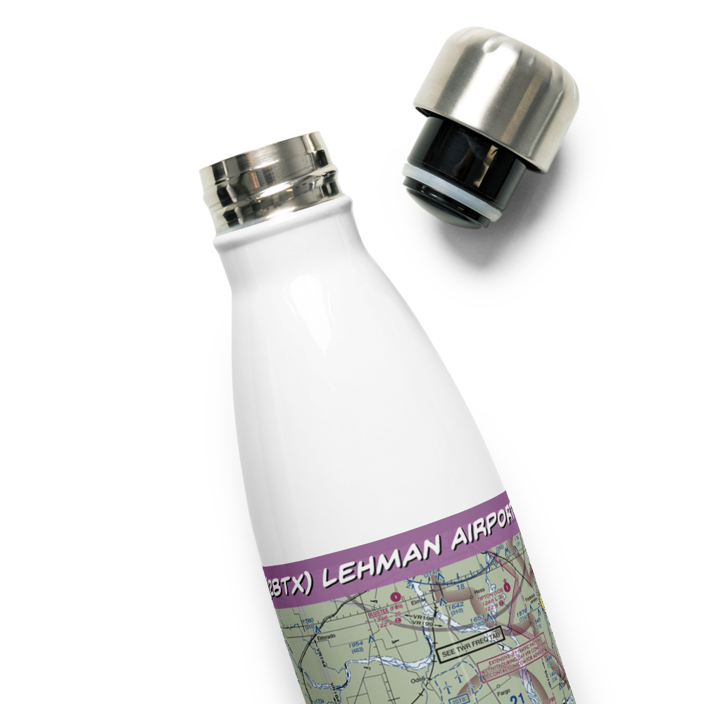Lehman Airport (28TX) VFR Sectional Water Bottle 