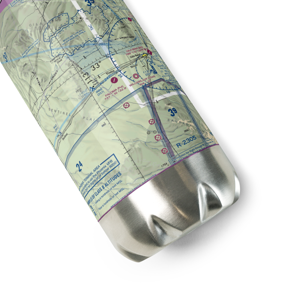 Paloma Ranch Airport (29AZ) VFR Sectional Water Bottle 