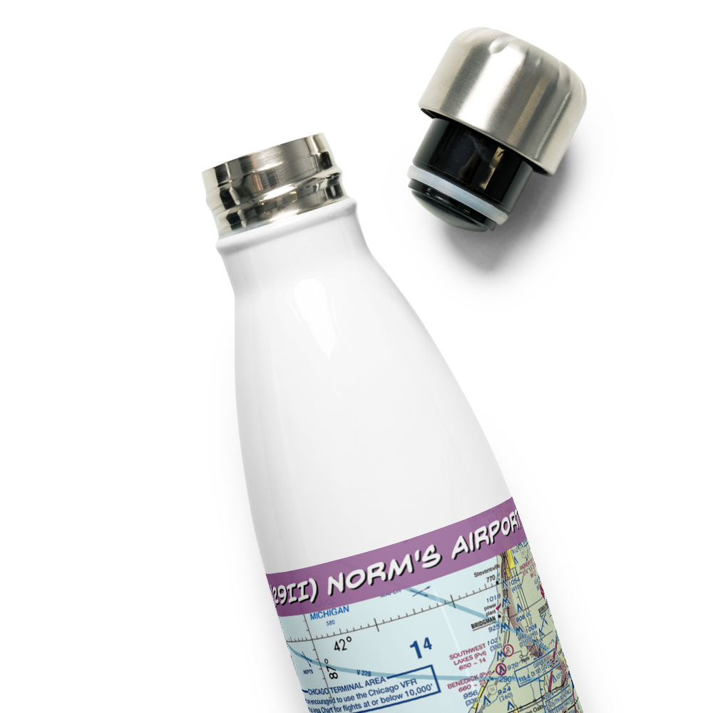Norm's Airport (29II) VFR Sectional Water Bottle 