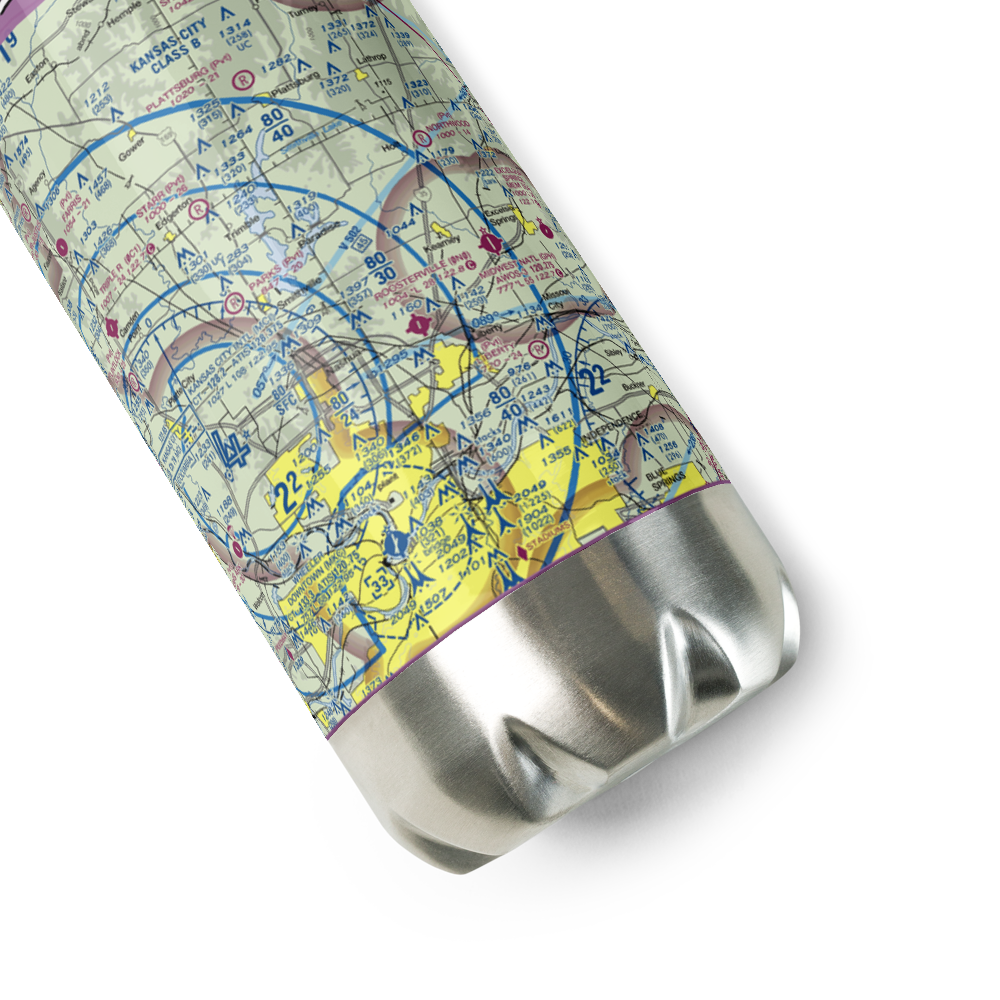 Rollert Farm Airport (29MO) VFR Sectional Water Bottle 