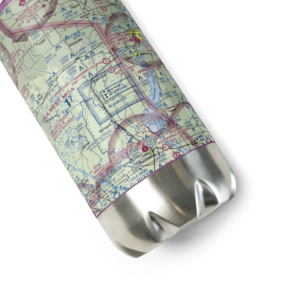 Whittlesey Cranberry Co Airport (29WI) VFR Sectional Water Bottle 