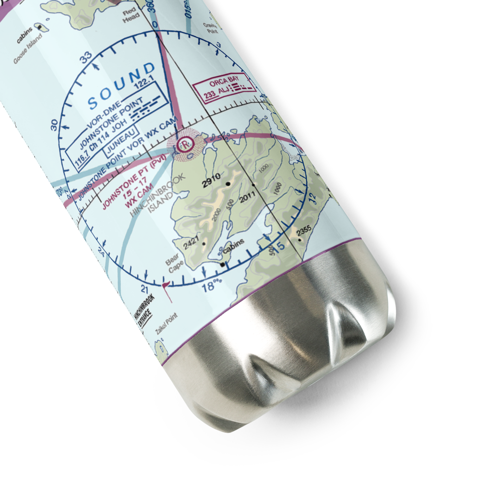 Johnstone Point Airport (2AK5) VFR Sectional Water Bottle 