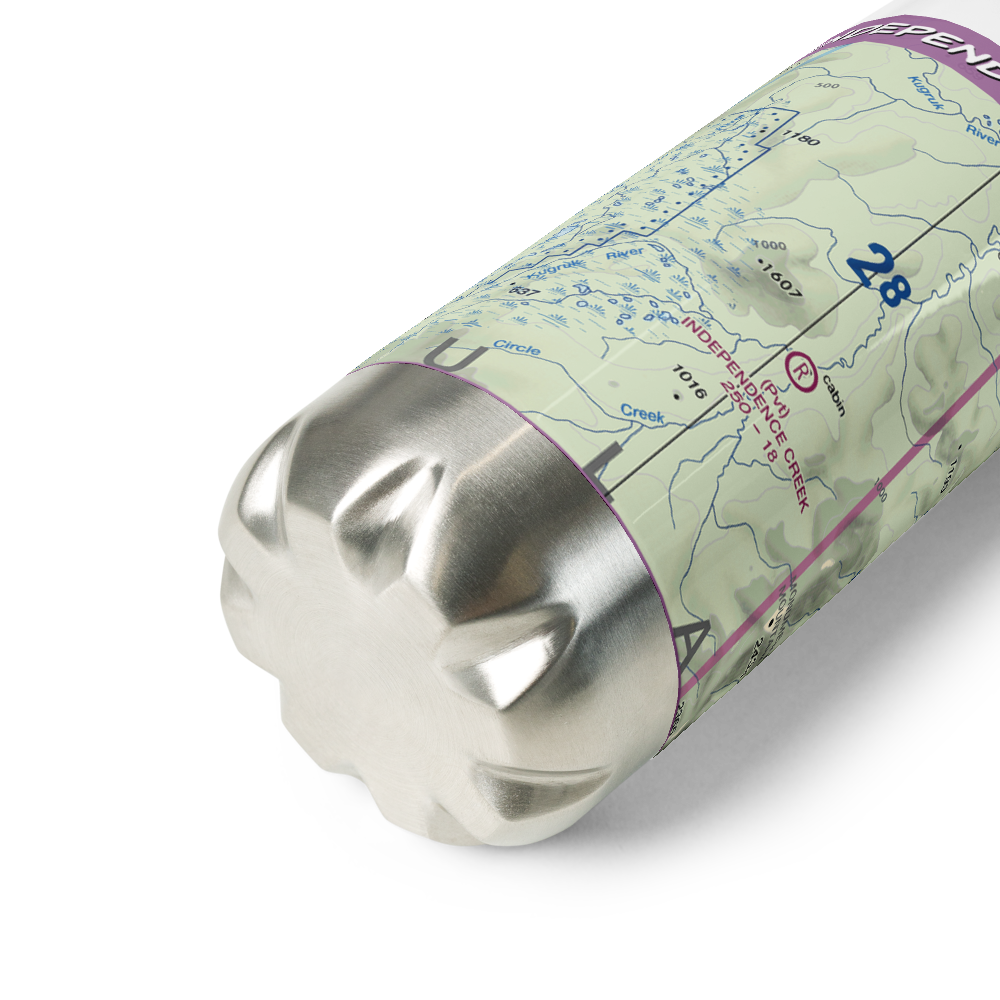 Independence Creek Airport (2AK9) VFR Sectional Water Bottle 