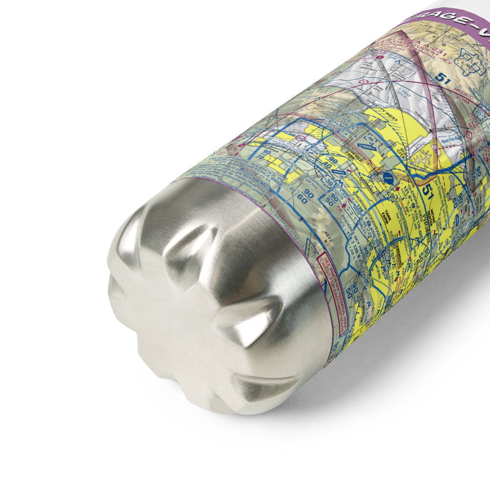 El Mirage-Village Square Airport (2AZ3) VFR Sectional Water Bottle 