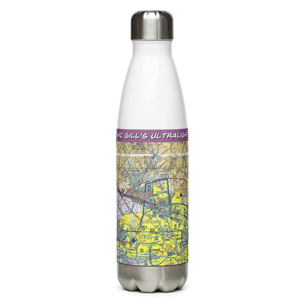 Mc Gill's Ultralight Field (2AZ7) VFR Sectional Water Bottle 