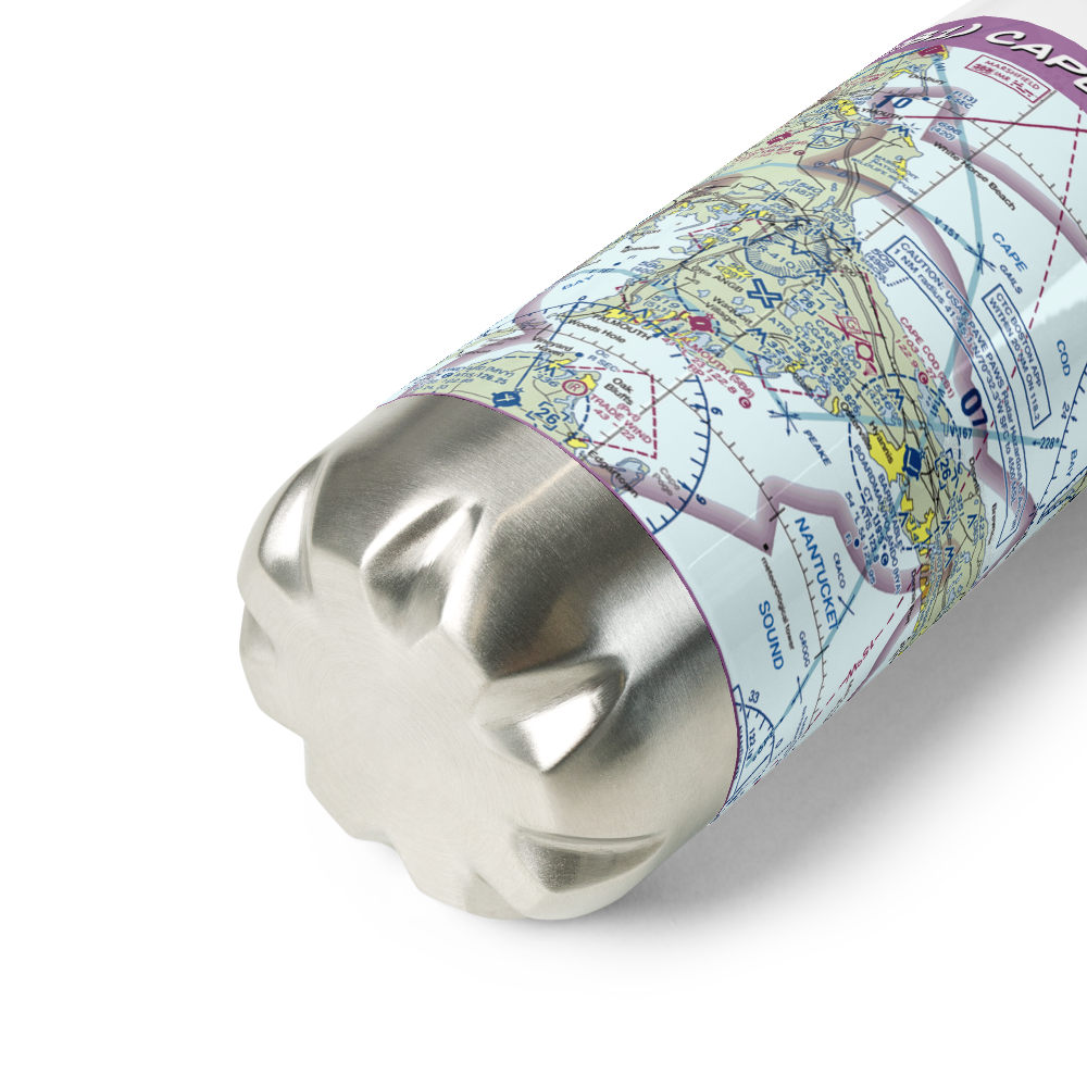 Cape Cod Airport (2B1) VFR Sectional Water Bottle 