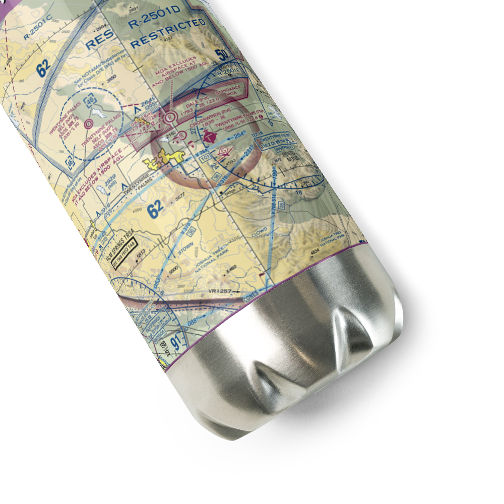 Crosswinds Airport (2CA3) VFR Sectional Water Bottle 