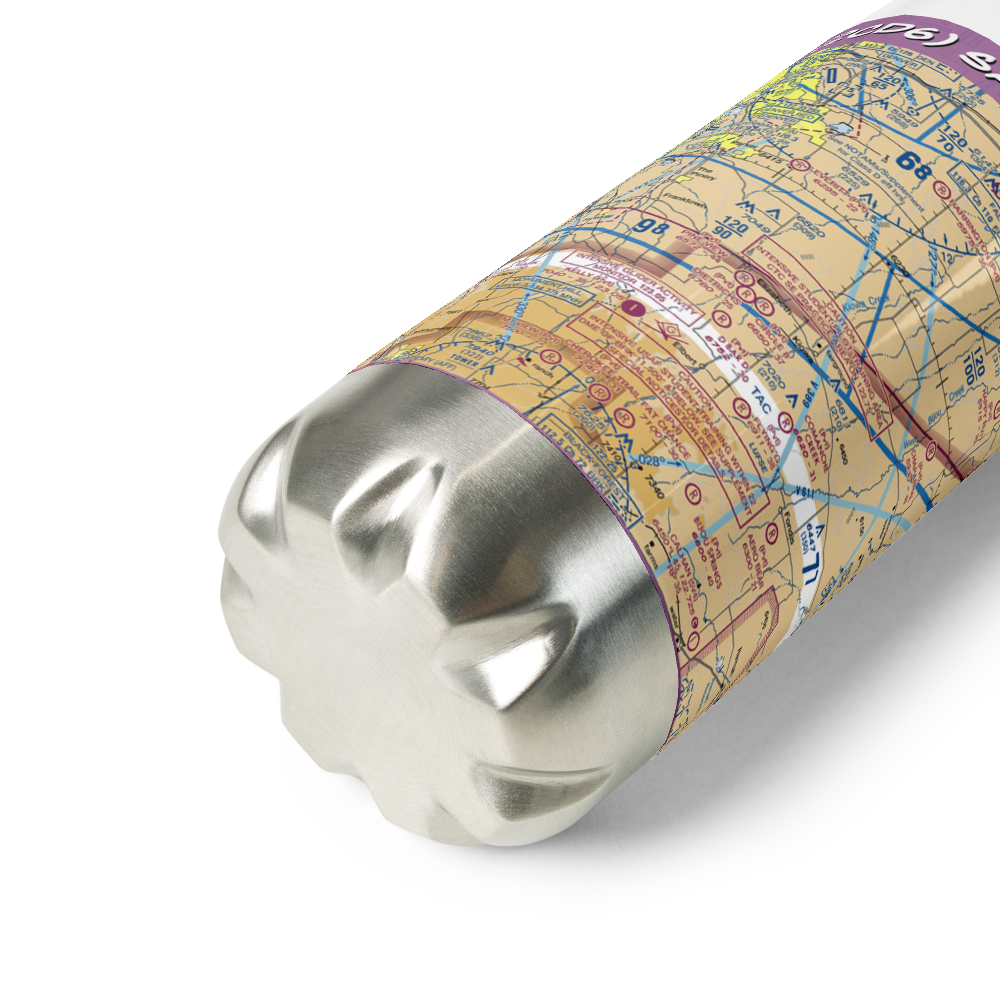 Safer Airport (2CD6) VFR Sectional Water Bottle 