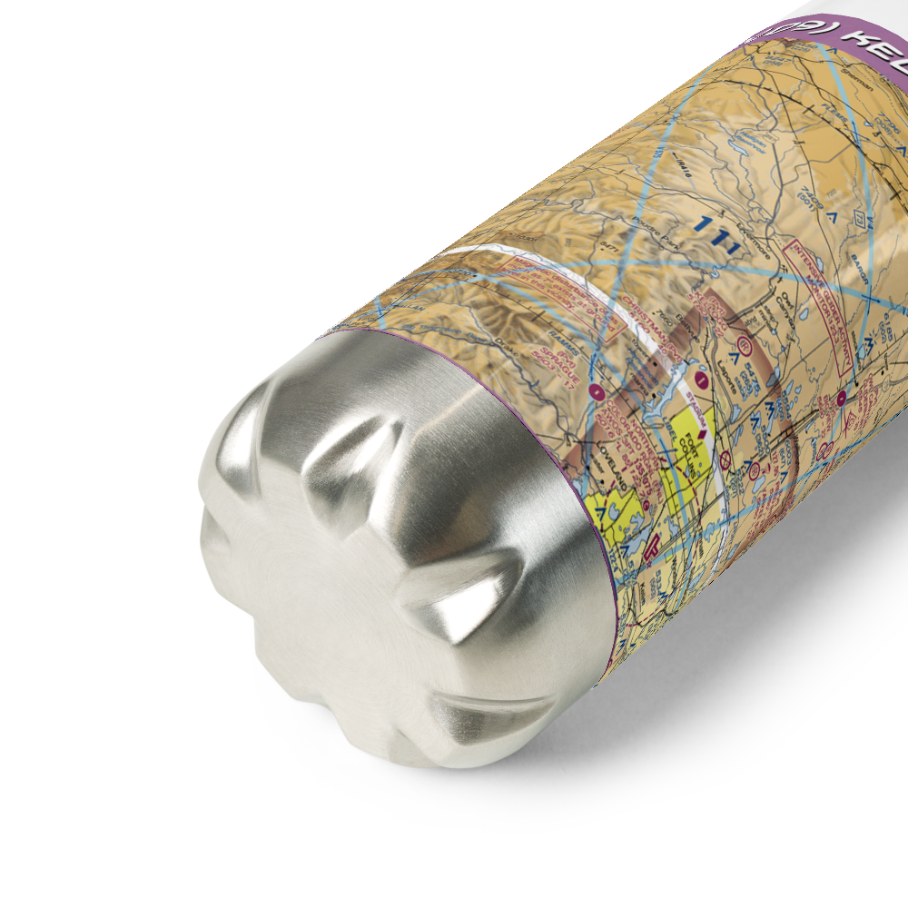 Kellogg Airstrip (2CD9) VFR Sectional Water Bottle 