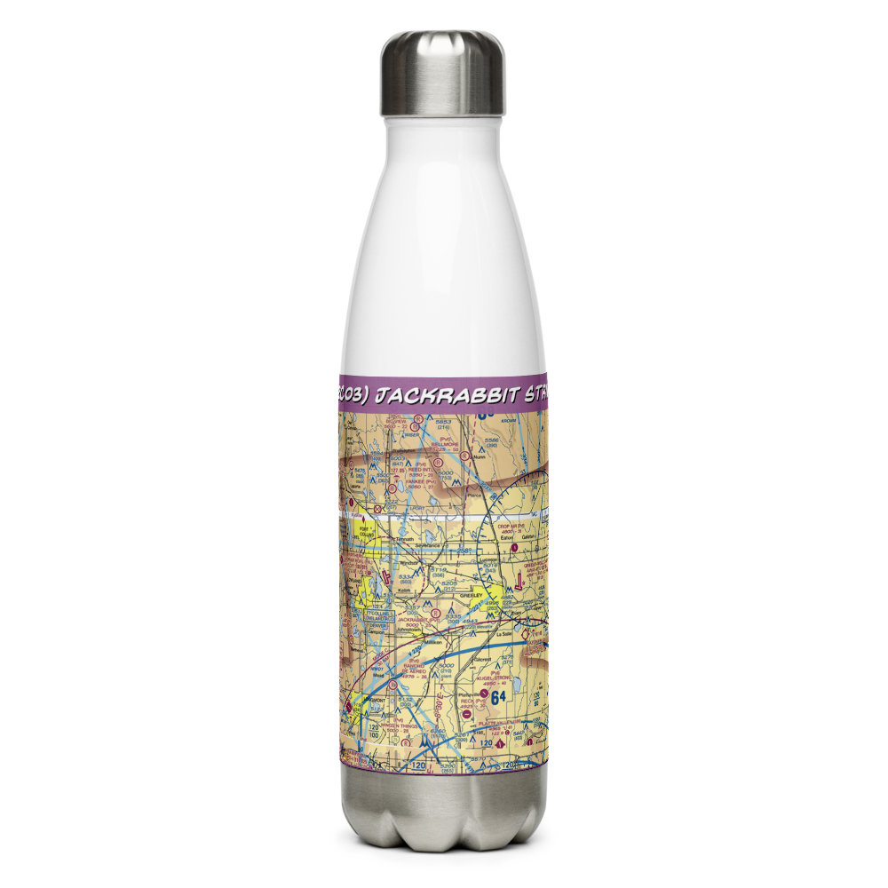Jackrabbit Strip (2CO3) VFR Sectional Water Bottle 