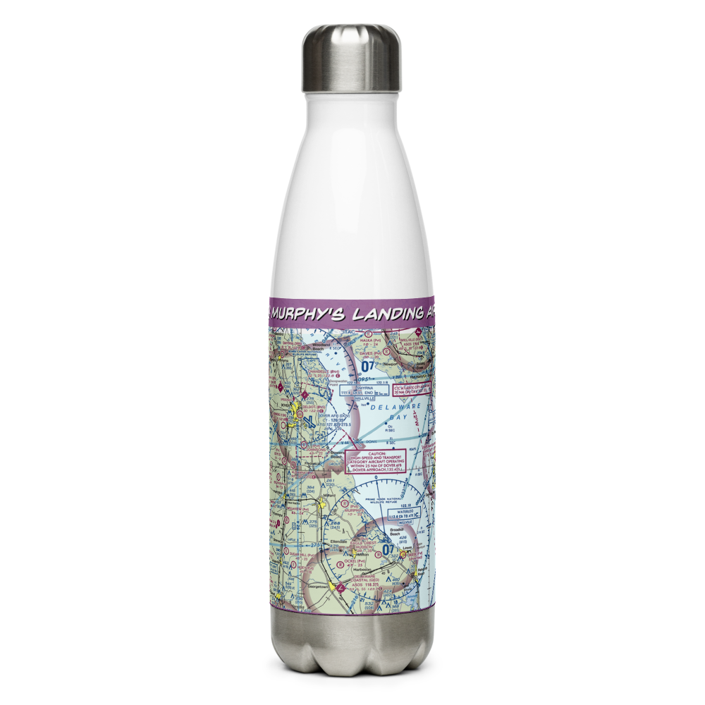 Murphy's Landing Airport (2DE8) VFR Sectional Water Bottle 