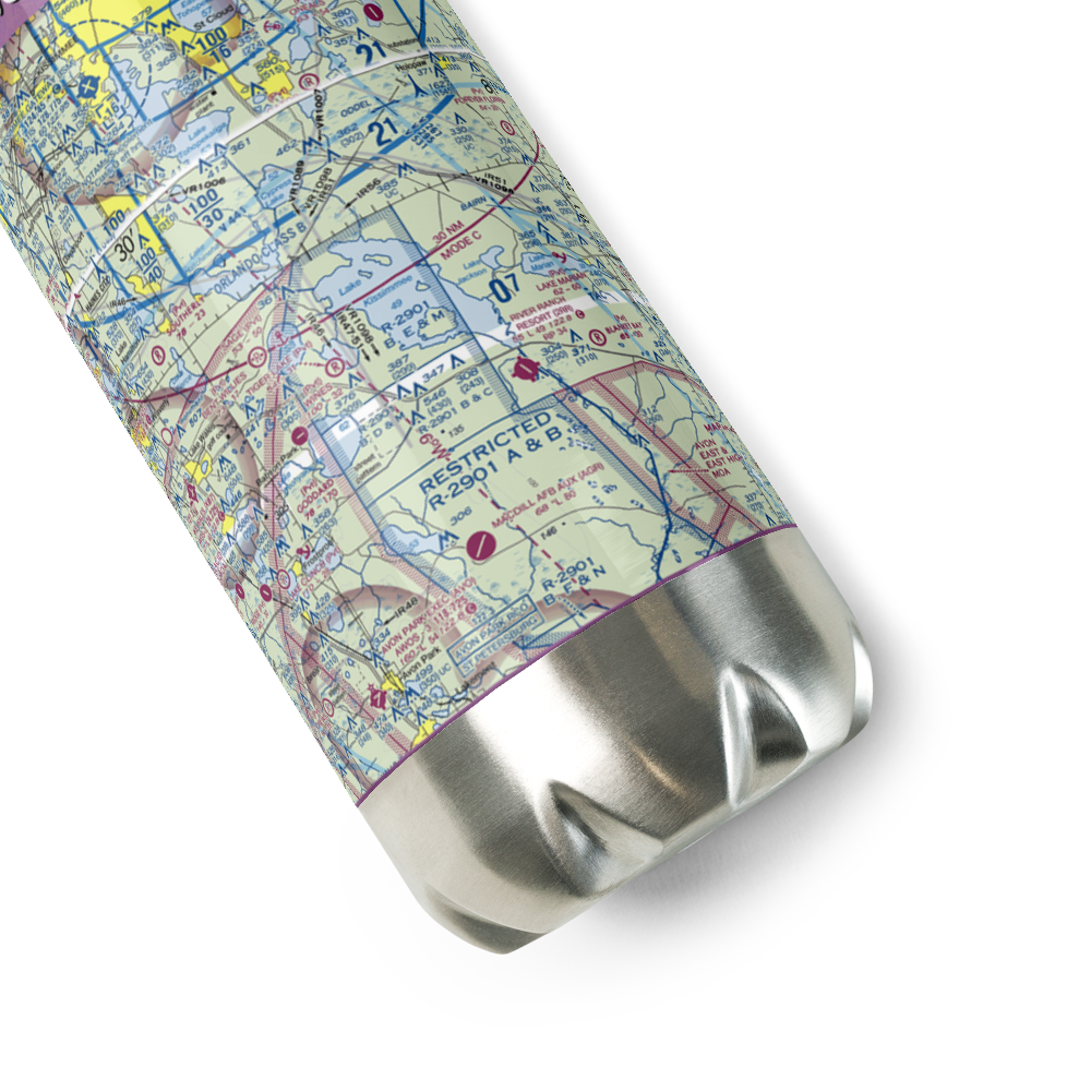 Tiger Lake Airport (2FL8) VFR Sectional Water Bottle 