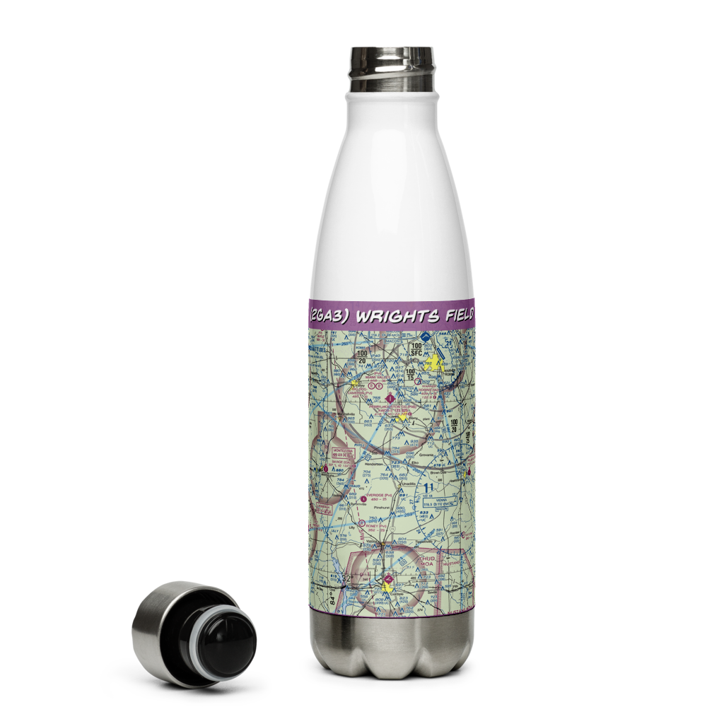 Wrights Field (2GA3) VFR Sectional Water Bottle 