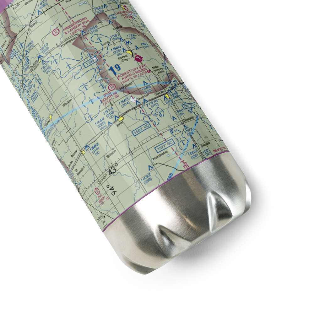 South 80 Field (2IA9) VFR Sectional Water Bottle 