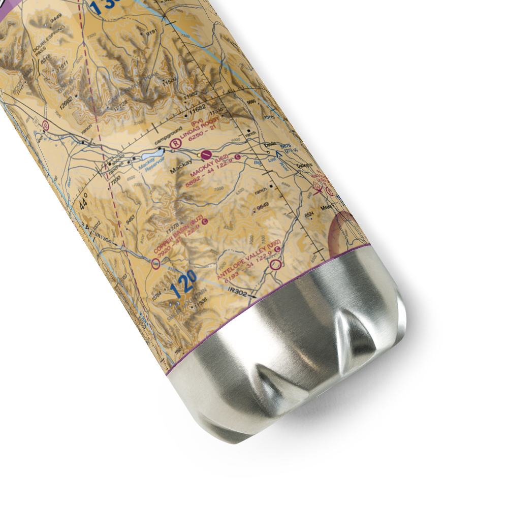 Linda's Roost Airport (2ID2) VFR Sectional Water Bottle 