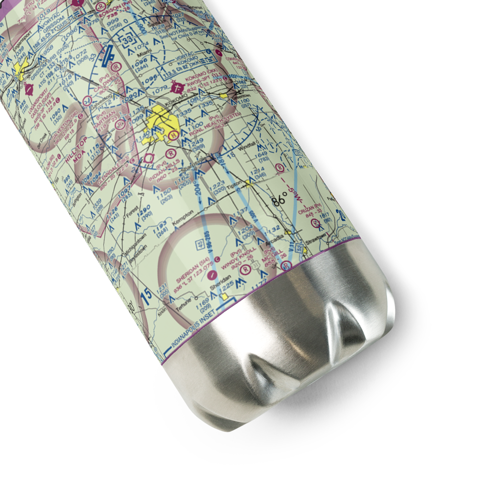 Indian Hills Flying Field (2II0) VFR Sectional Water Bottle 