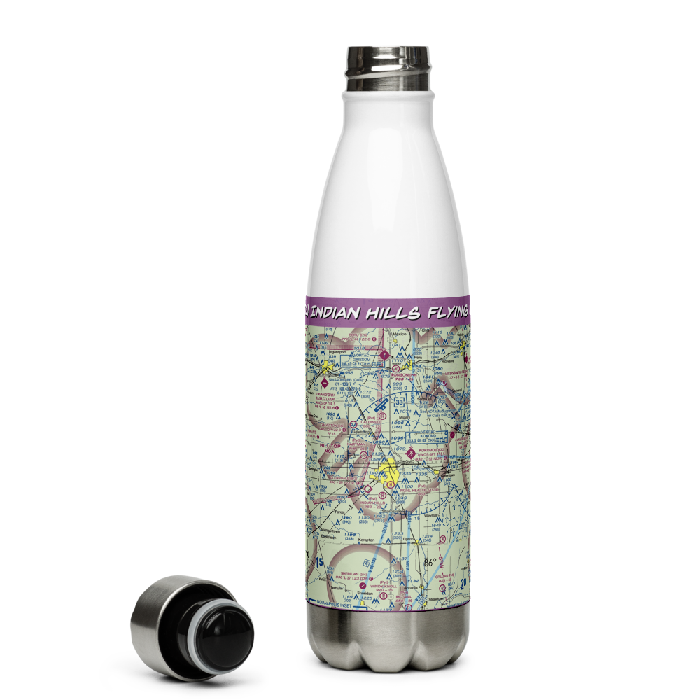 Indian Hills Flying Field (2II0) VFR Sectional Water Bottle 