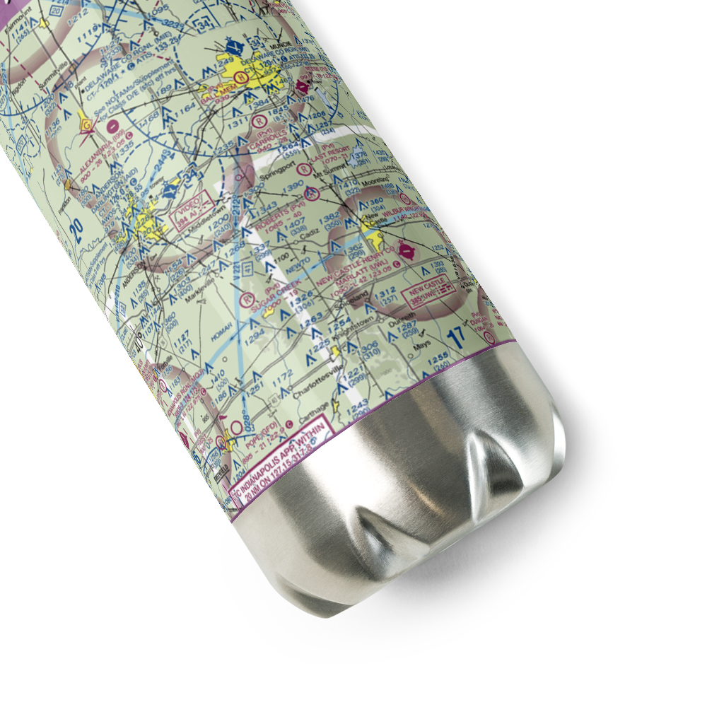 Midkiff Airport (2IN5) VFR Sectional Water Bottle 