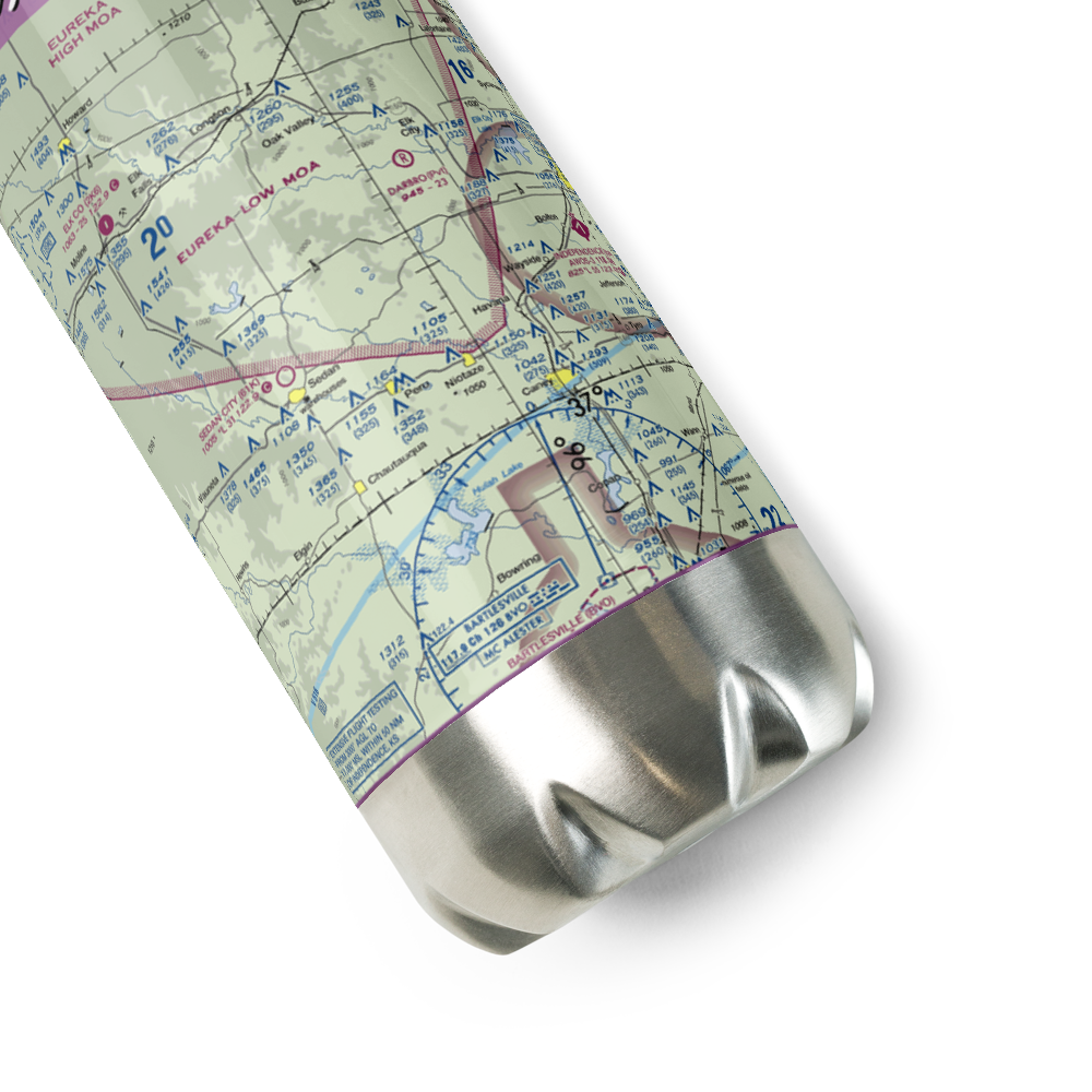 Rupp Airport (2KS0) VFR Sectional Water Bottle 