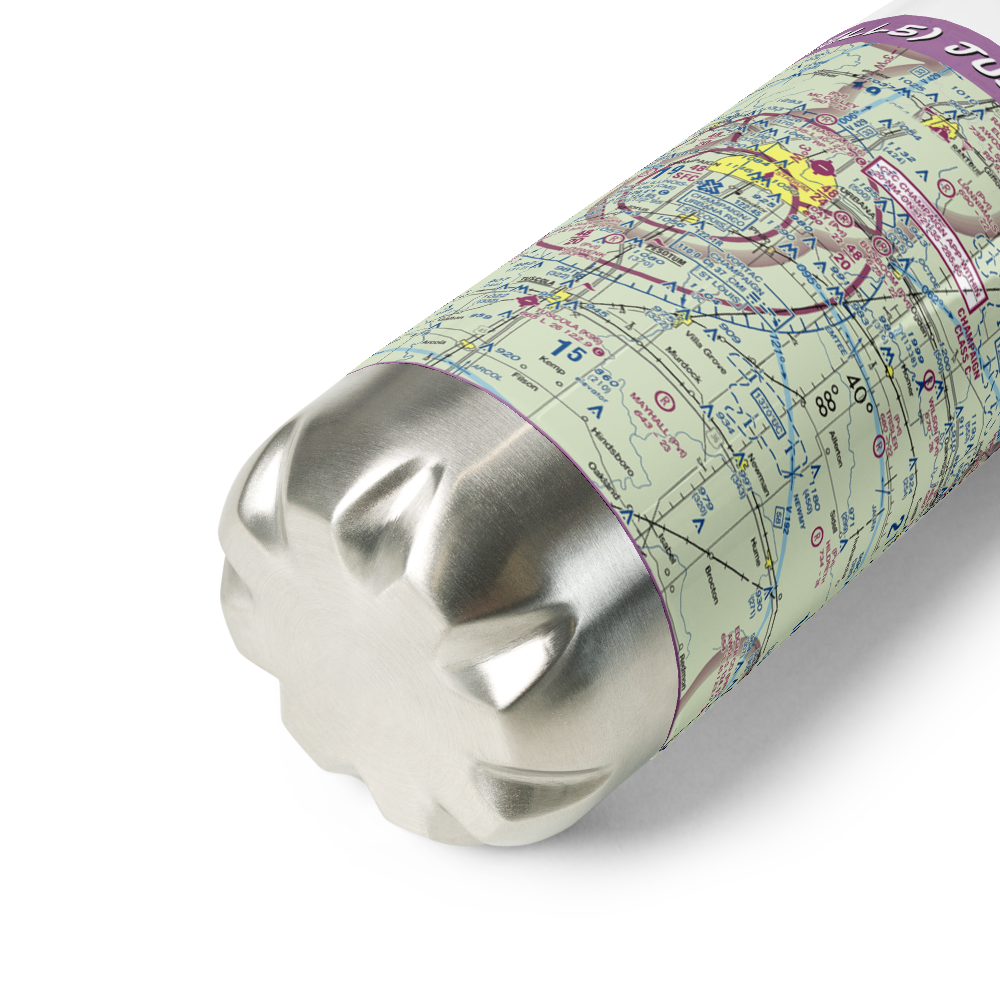 Justus Airport (2LL5) VFR Sectional Water Bottle 