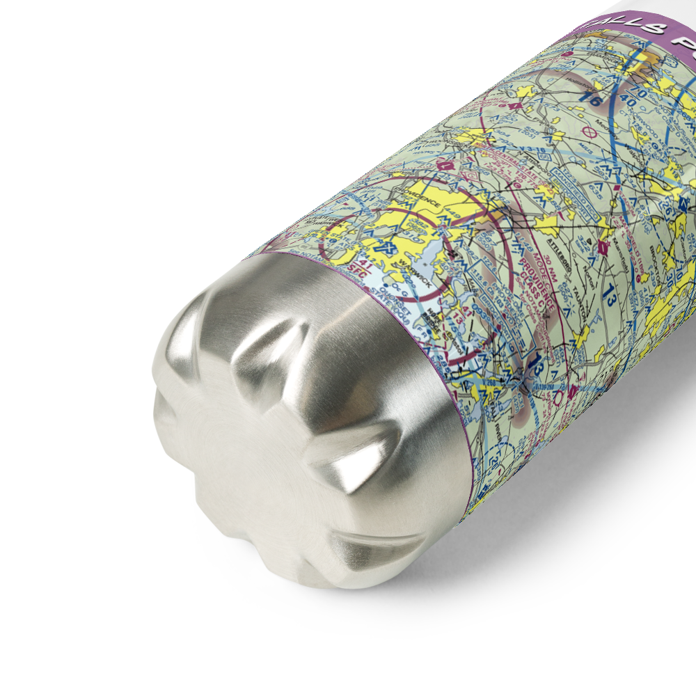 Falls Pond Seaplane Base (2MA7) VFR Sectional Water Bottle 