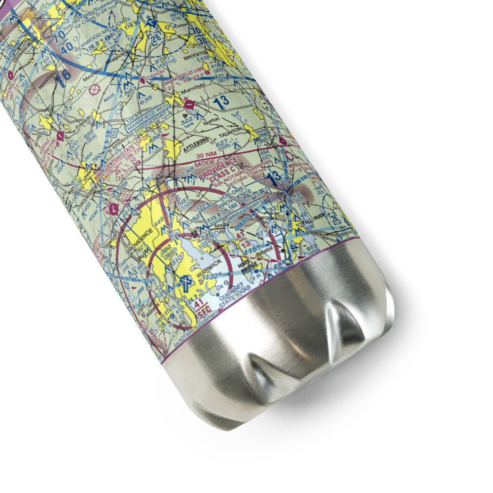 Falls Pond Seaplane Base (2MA7) VFR Sectional Water Bottle 