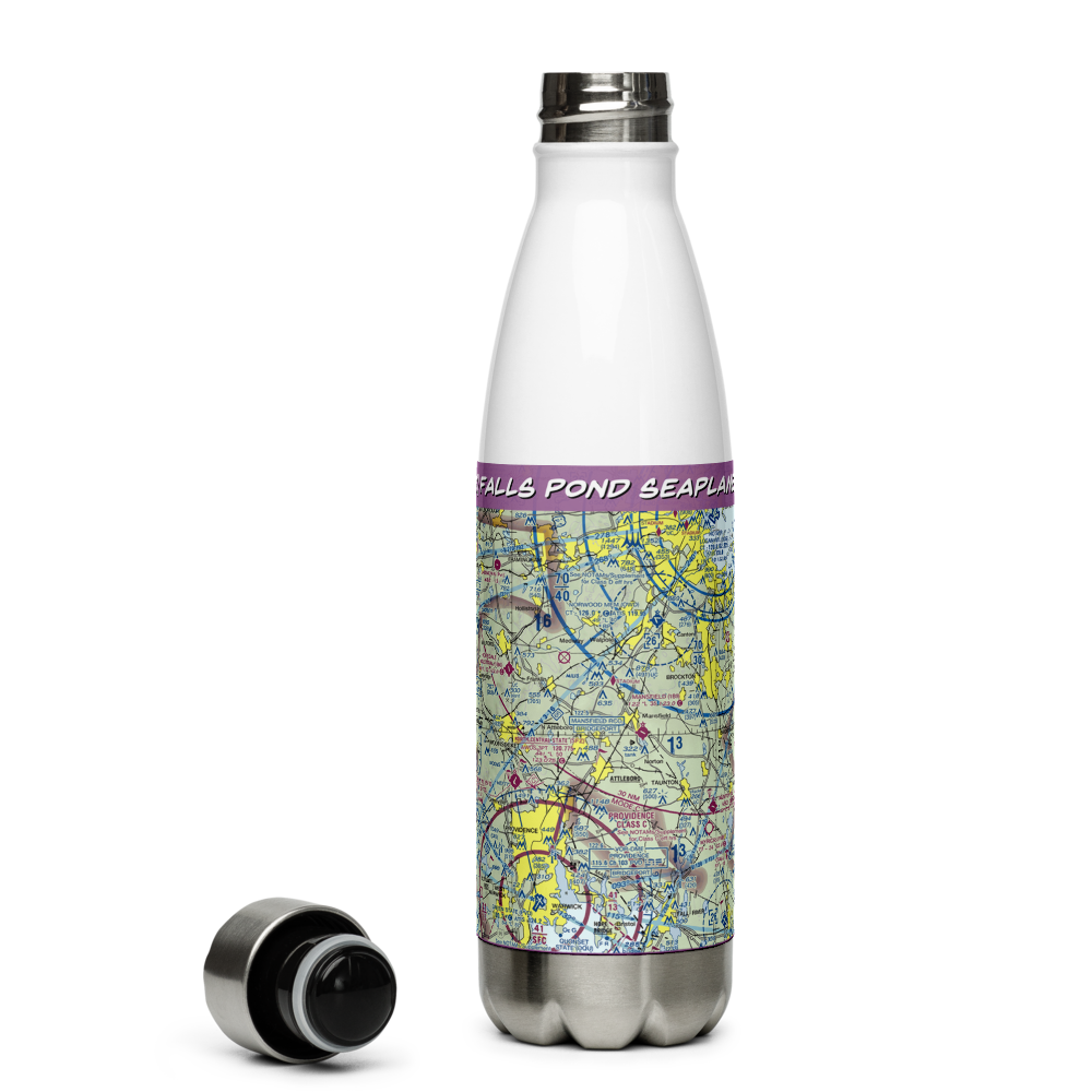 Falls Pond Seaplane Base (2MA7) VFR Sectional Water Bottle 
