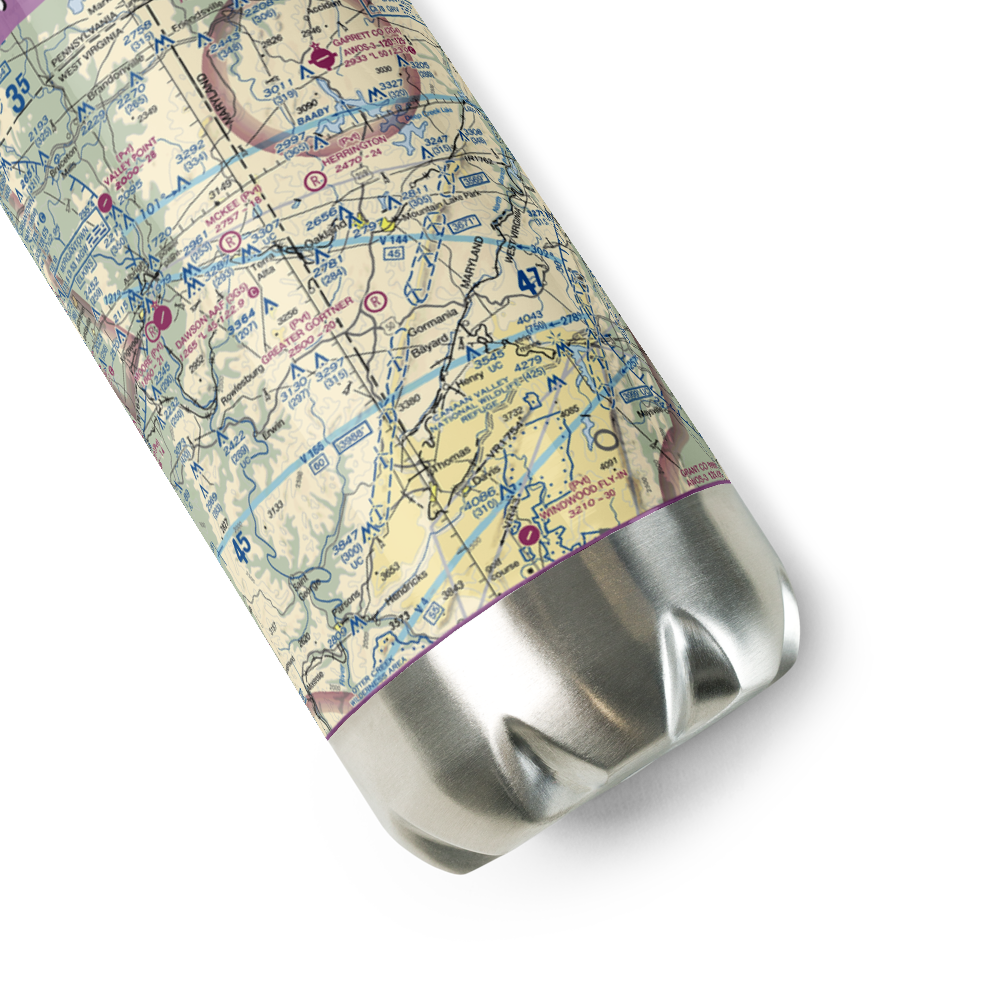 Greater Gortner Airport (2MD8) VFR Sectional Water Bottle 