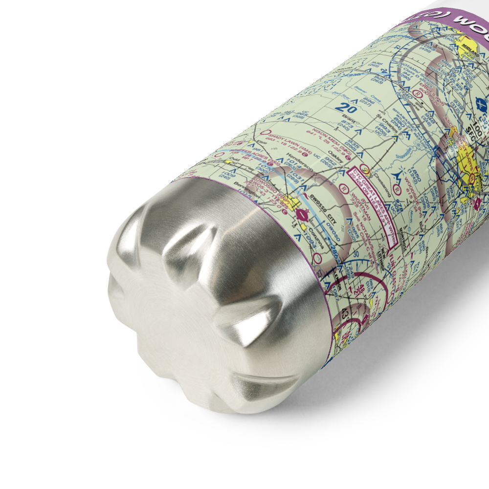 Woodside Airport (2MI0) VFR Sectional Water Bottle 