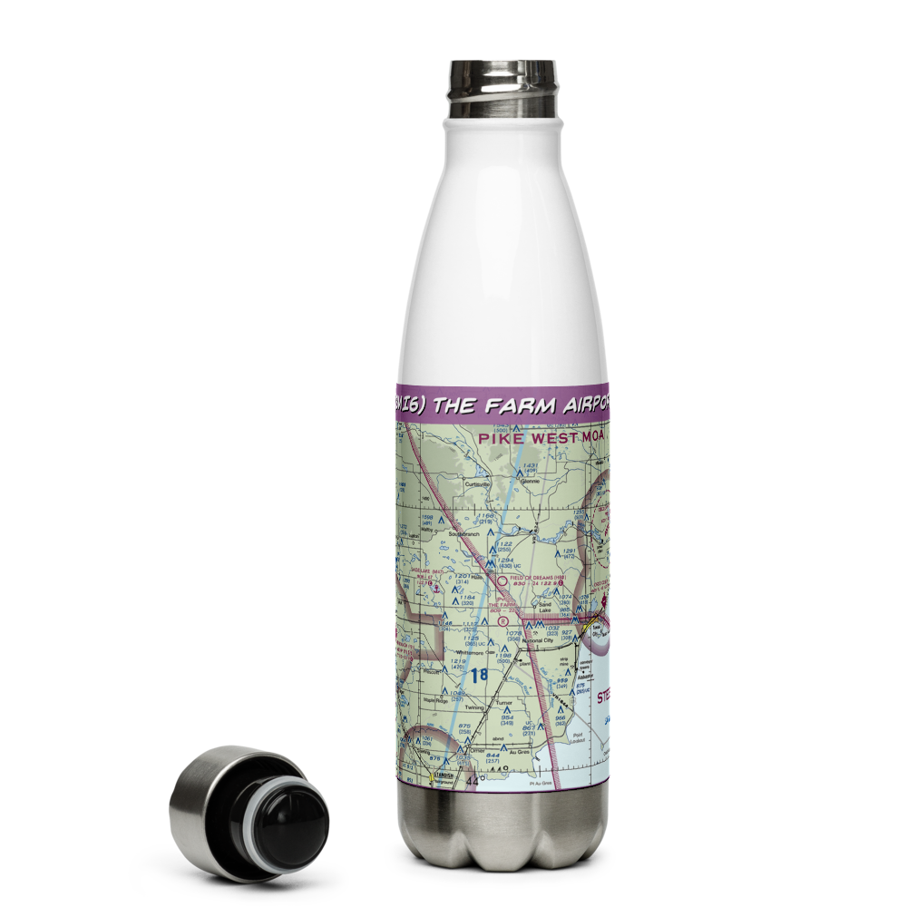 The Farm Airport (2MI6) VFR Sectional Water Bottle 
