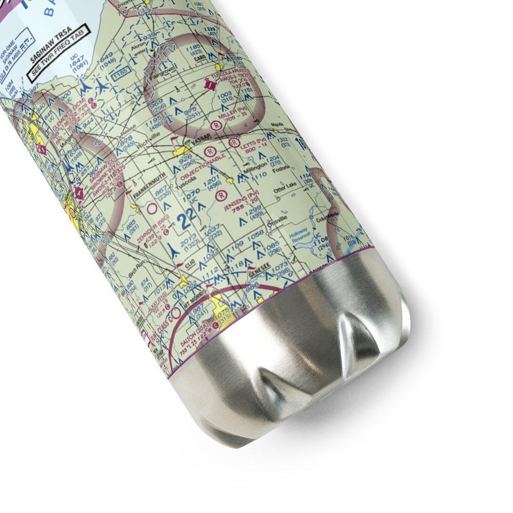 Vassar Field (2MI8) VFR Sectional Water Bottle 