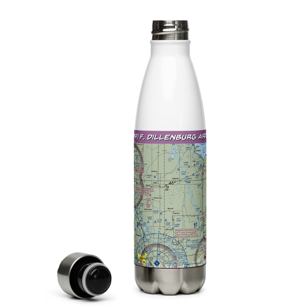 F. Dillenburg Airport (2MN9) VFR Sectional Water Bottle 