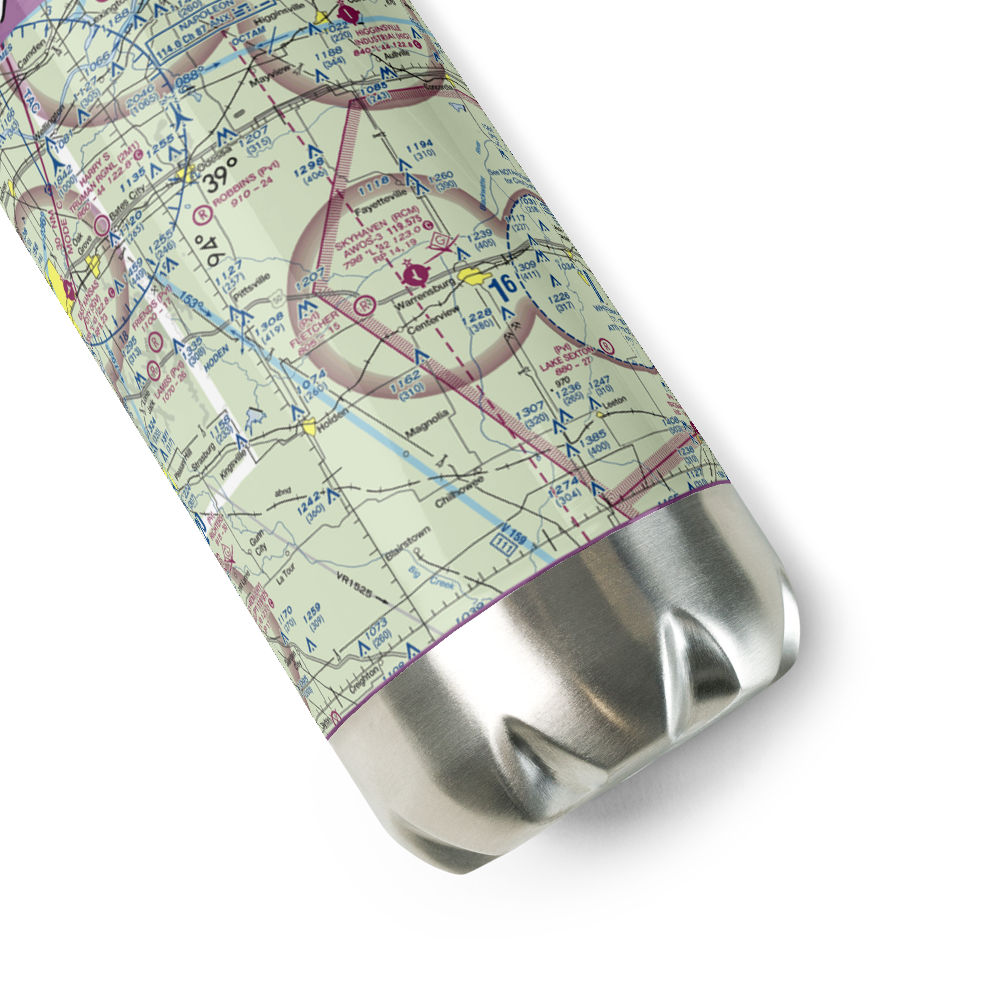 Fletcher Field (2MO0) VFR Sectional Water Bottle 